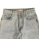 ZARA Mid -Rise Y2K Light Blue Cotton Blend Slim Straight Women’s Jeans SZ 2 Photo 3