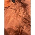 Talbots  Quilted Long Puffer Jacket Size Med Petite Orange Classic Coat Winter Photo 6