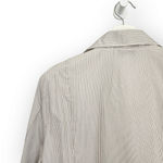 American Vintage Vintage Talbots White Dark Gray Pinstripe V Neck Button Down Shirt 18 Photo 5