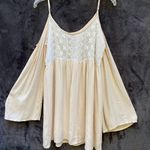 Kaitlyn  Cold Shoulder Tunic Dress Top Cream Photo 1