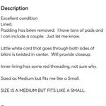 Ralph Lauren  Bikini Top Red White Stripe Fits Small Womens Halter Photo 10