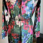 ZARA NWOT  Floral Velvet Kimono Kaftan Wrap Dress Photo 10