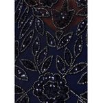 Adrianna Papell Women's Bead Combo Taffeta Long Dress Size 8 Photo 1