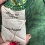 CAbi  Style 597 Green Envy Medallion‎ Yellow Floral Cap Sleeve Blouse Size Medium Photo 6