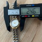 Bulova  Ladies Watch Two-Tone Bracelet Case Sparkling Silver Dial Gold-Tone Hands Photo 11