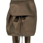 Danier Womens Genuine Leather Metallic Adjustable‎ Strap Backpack Bronze Small Brown Photo 0