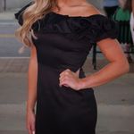 Antonio Melani Black Ruffled Mini Dress Photo 0