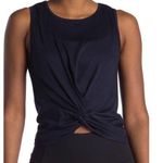 90 Degrees Black Twist Front Crop Athletic Tank Top Exercise Gym Yoga Fitness XL Photo 0