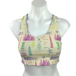 Terez  Multicolor New York City Racerback Activewear Fitness Gym Sports Bra Sz S Photo 0