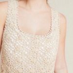 Anthropologie BY Beckett Crochet Beige Sleeveless Eyelet Midi Dress Photo 0