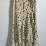 Max Studio Natlemha Faux Wrap High-Low Ruffle Midi Skirt (XL) Lemon Print NWT Photo 0