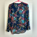 Kut From The Kloth  Floral V-neck Lightweight Sheer Floral Long Sleeve Blouse Photo 5