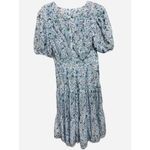 Tory Burch  Light Blue Floral Lace Lined Tiered VNeck Midi Dress Size 8 Photo 3