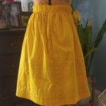 Anthropologie  Odille Drawing Parallels Pleated Pocket Skirt in Marigold Yellow Photo 11