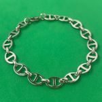 Titanium Steel Link Chain Bracelet for Men Women,Unisex Punk Hip Hop Bracelet Silver Photo 1