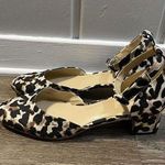 CAbi  6020 Kiki Leopard Closed Toe Heels Women’s Size 9 Ankle Buckle Photo 0