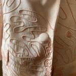 Classic ANYA 100% Silk Pink‎ Embroidered Folded Collar Blazer 8 Pink Photo 6