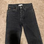 RE/DONE  originals high rise‎ button fly raw hem Jean faded black 25 Photo 4