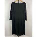 Talbots Black Brown Gingham 3/4 Sleeve Sweater Knee Length Holiday Dress Size 6 Photo 4