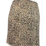 Leopard Print Mini Skirt XL Animal Print Stretch Bodycon Clubwear Y2K Style Brown Photo 0