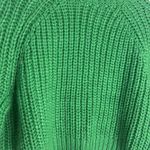 H&M ladies pullover cropped chunky knit vibrate green cozy sweater size small Photo 3