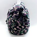 Hand Crafted Purple & Green Hand Knitted Bucket Bag Photo 3