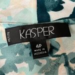 Kasper  Floral Ruffle Blouse Women’s 4P Button-Up Sheer Top Cottagecore Coastal Photo 7