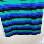 Amanda Uprichard ✨  Women’s Purple Green Black Striped Shirt Dress P Photo 3