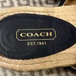 Coach Authentic Straw weave denim flower Sandals. Sz 8.5 women’s. Rubber sole. Photo 2