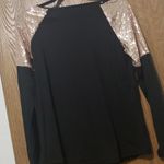 New Boutique Sequins Long Sleeved Top Black Size M Photo 11