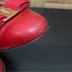 Salvatore Ferragamo Vintage 08100 Red Vara Bow Low Heel Leather Pumps Size 8 A2 Photo 10