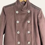 Badgley Mischka Women's Trinity Wool Blend Epaulette Double Breasted Coat Size S Photo 2