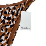 Vitamin A New California High Leg Brown Leopard Animal Swim Bikini Bottom 12 XL Photo 2