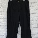 White Stag 100% cotton chino Capri pants black size 8 petite women Photo 0