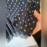 Garnet Hill Garnett Hill Ditsy Floral Drop Waist Shift Dress 12 Button Up Long Sleeve blue Photo 3