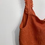 Anthropologie NWT $80 Forever That Girl Coral Ruffled Button Front Lace Cami XL Photo 7