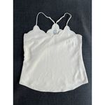 J Crew Womens 4 Scallop Crepe Cami Lined Tank Top Ivory White Adjustable Straps Photo 2