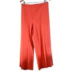 NWT Isaac Mizrahi Women’s Hot Coral Stretch Crop Pants Tall Size 28 Side Slit Orange Photo 2