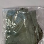 Gap  Ribbed Puff Sleeve Top Green Scoop Neck Stretch Coquette Y2K Office Career S Photo 8