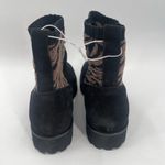 ANDRE ASSOUS Sock Boot Size 7 Sara Black Zebra Print NEW Leather Lug Sole NWOT Photo 4