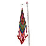 LESSisRARE Native American Indian Beaded Extra Long Fringe Tassel Earrings NEW Photo 2