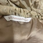 Soft Surroundings Womens Maxi Skirt L Gold Textured Satin Burnout Boho Whimsy Photo 8