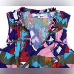 CROSBY by Mollie Burch  Colorful Geometric Print Tank Top Blouse Womens Small Photo 1