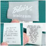 Blair Vintage  Jade Green Button Up Blouse Long Sleeve Size XL Photo 2