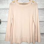 Loft  Blush Pink Cold Shoulder Sweater Top Size Medium Photo 9