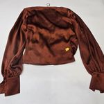LPA Criss Cross Blouse in Cherry Brown Photo 11
