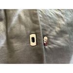 AK Anne Klein Black Leather‎ Coat Jacket Button Front Mid Length Womens Size L Photo 6