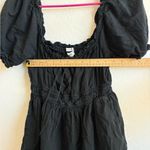 Aerie gauze style mini dress size medium in black Photo 5