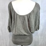 Jennifer Lopez dolman sleeve pleated mocha sweater top size large Photo 3