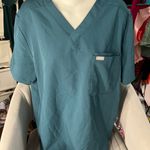 FIGS dark green Scrub Top Photo 0